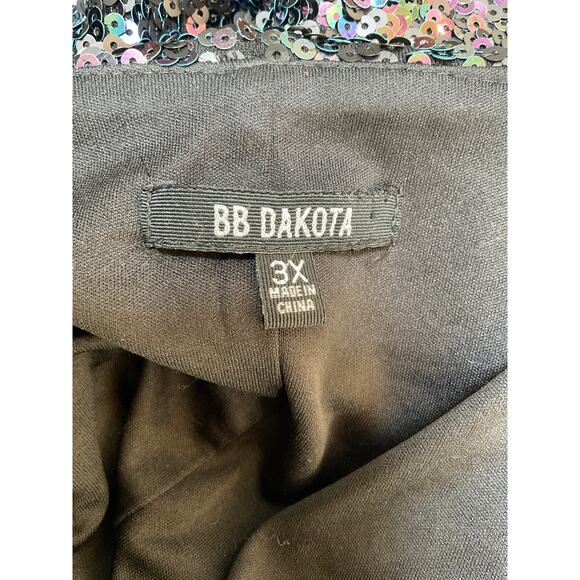 BB Dakota Sequin Shift Dress Women's Size 3X Dark Blue - Picture 3 of 4